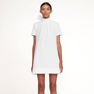 Staud MINI ILANA DRESS WHITE Sz L ***Like New***